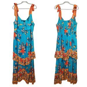 City Chic Abigail Dress Size XL Floral Maxi Ruffled Tiered Boho Festival Party